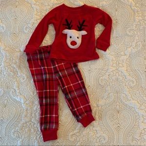 Super soft kids reindeer pajamas